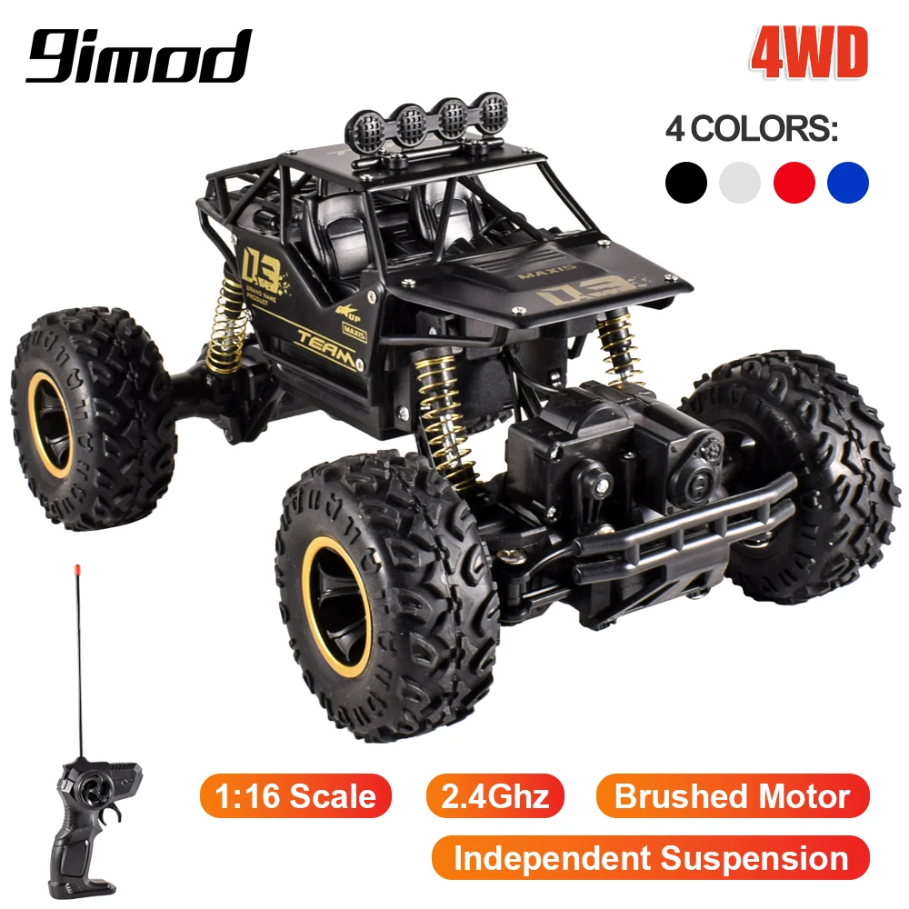 

9IMOD 1:16 4WD RC Car Brushed Motor 2.4G Remoto Control Off-Road Buggy Truck Toys