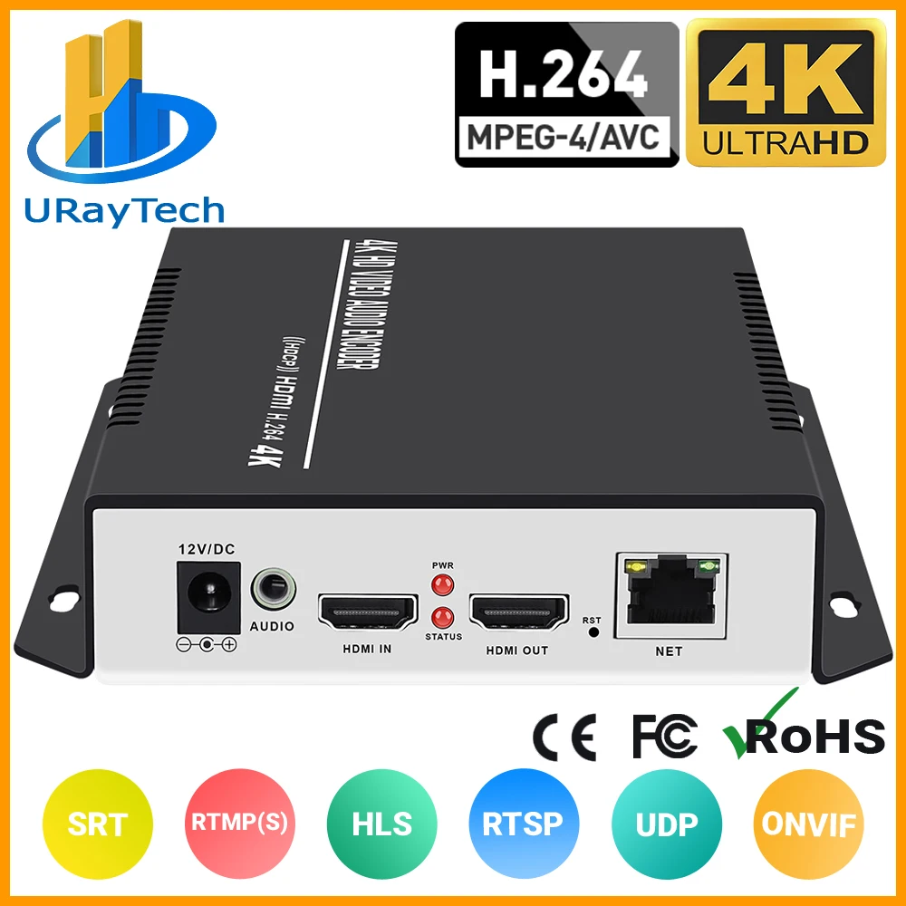 

MPEG4 H.264 4K HDMI IP Video Streaming Encoder IPTV Encoder H264 RTMP Live Stream Encoder HDMI To RTSP UDP Multicast HLS ONVIF