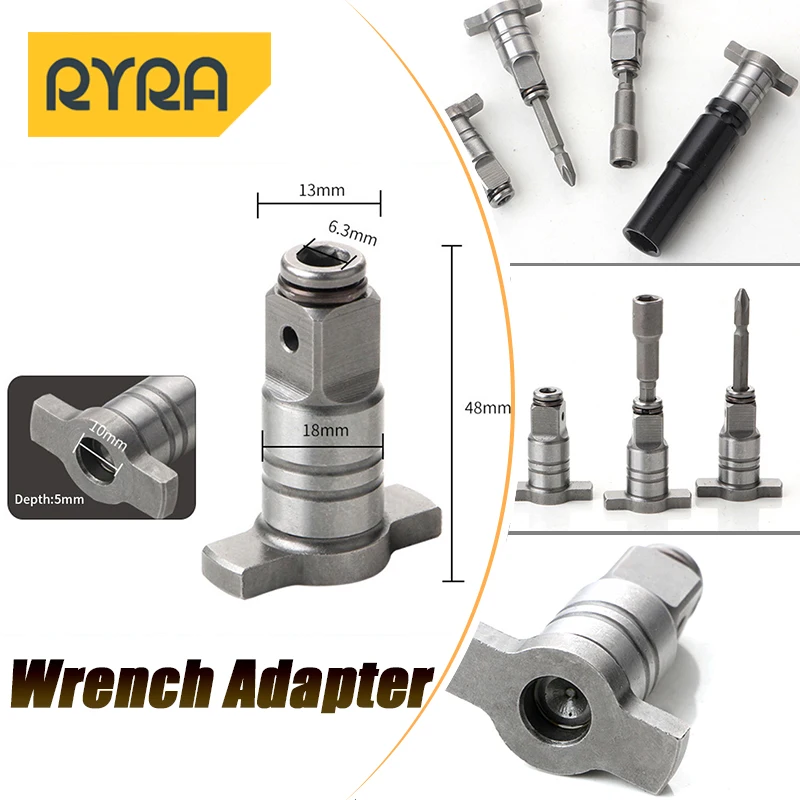 18V Electric Brushless Impact Wrench Adapter Dual-Use Spanner Shaft Conversion Head Impact Wrench Adapter Drill Accessories
18V Electric Brushless Impact Wrench Adapter Dual-Use Spanner Shaft Conversion Head Impact Wrench Adapter Drill Accessories