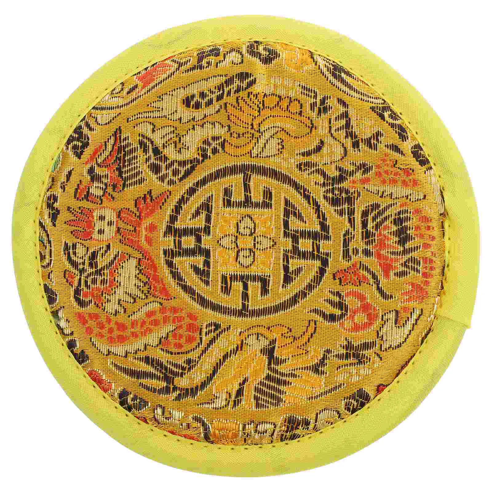 

Sound Bowl Pad Meditation Bowl Accessories Sound Bowl Embroidery Pad Round Cushion Religious Cushion Tibetan Singing Bowl Pillow