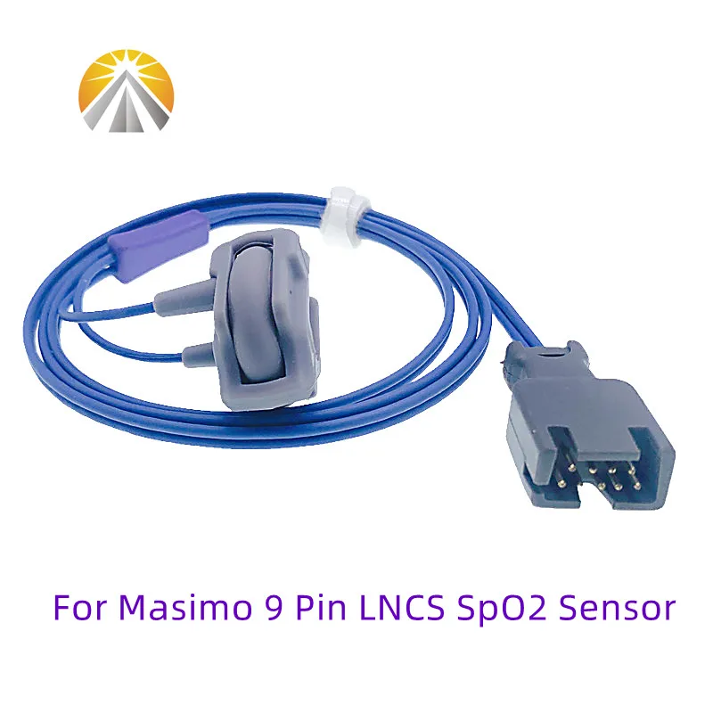 

For Masimo LNCS SpO2 Sensor 9 Pin DCI TCI SAO2 Probe 0.9 Meter Adult Pediatric Child Neonate Size Pulse Rate Oxygen Transducer