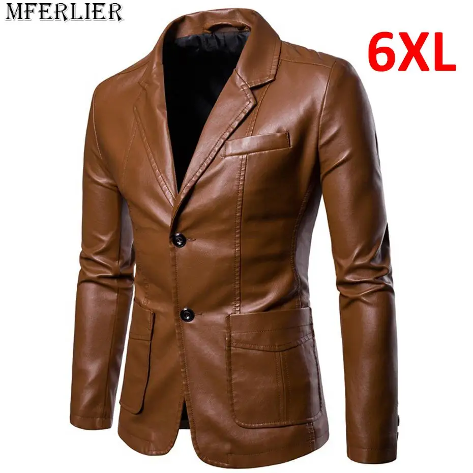Plus Size 5XL 6XL PU Jacket Men Solid Color Leather Coat Jacket Casual Motorcycle Biker Coat Leather Jackets Male Big Size 6XL
Plus Size 5XL 6XL PU Jacket Men Solid Color Leather Coat Jacket Casual Motorcycle Biker Coat Leather Jackets Male Big Size 6XL