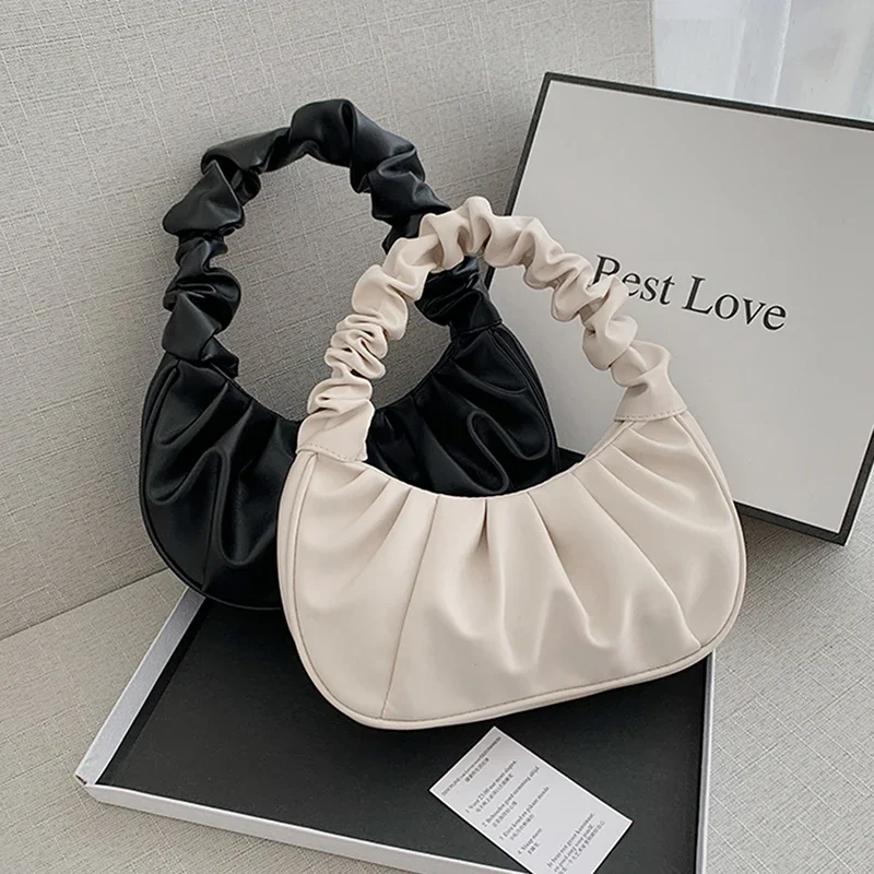 Summer Pleated Handlebags For Women PU Cloud Bags Leisure Armpit Bag Shopping Shoulder Bags Dumpling Handbag Female
Summer Pleated Handlebags For Women PU Cloud Bags Leisure Armpit Bag Shopping Shoulder Bags Dumpling Handbag Female