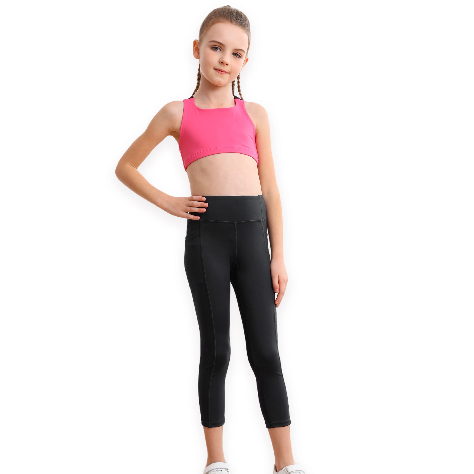 Girls Dance Yoga Leggings Girls Athletic Leggings Training Bras Set Kids Gym Crop Tank Top Activewear set
Girls Dance Yoga Leggings Girls Athletic Leggings Training Bras Set Kids Gym Crop Tank Top Activewear set