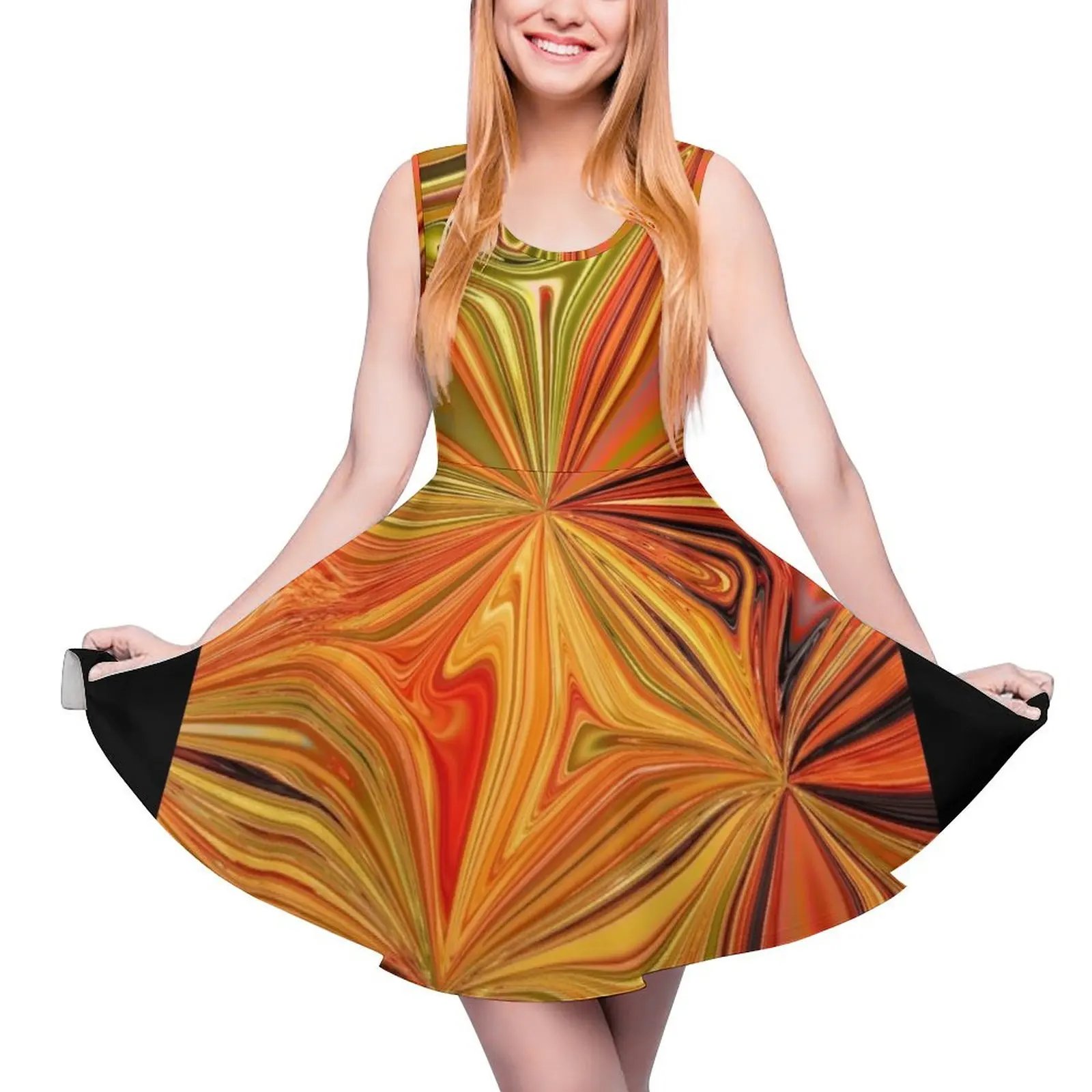 Retro brown and yellow pattern Round Neck Dress dress for women summer african dresses for woman
Retro brown and yellow pattern Round Neck Dress dress for women summer african dresses for woman