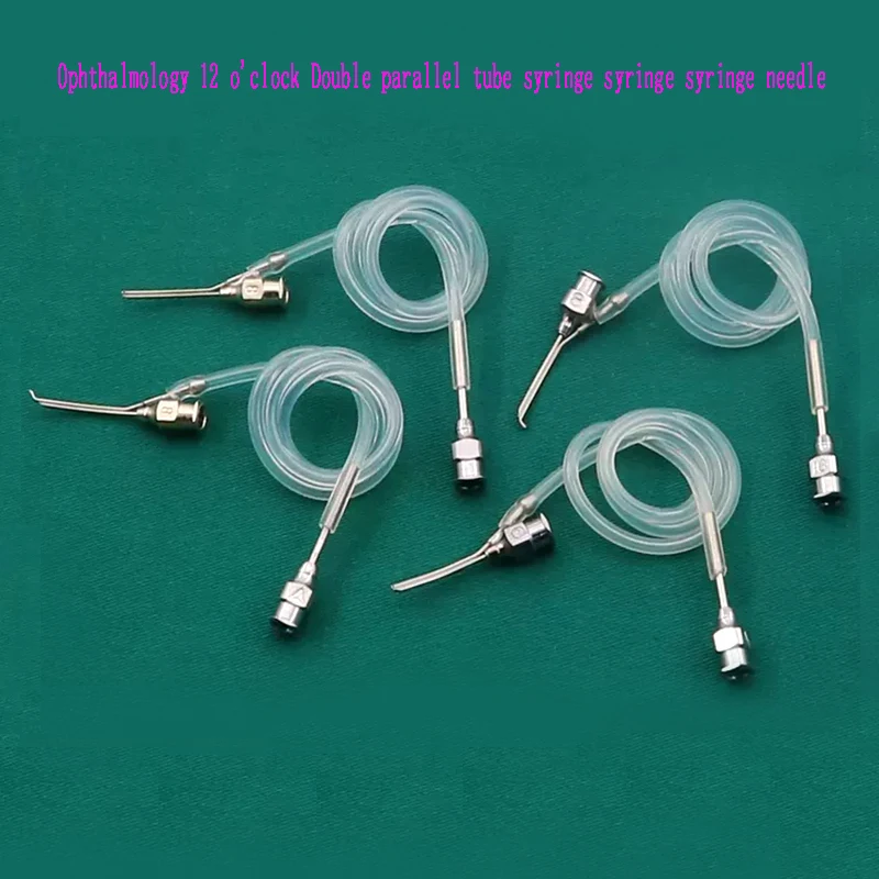 Ophthalmology 12 o'clock double parallel tube injection pipette irrigator needle left and right ophthalmic plastic surgery instr
Ophthalmology 12 o'clock double parallel tube injection pipette irrigator needle left and right ophthalmic plastic surgery instr