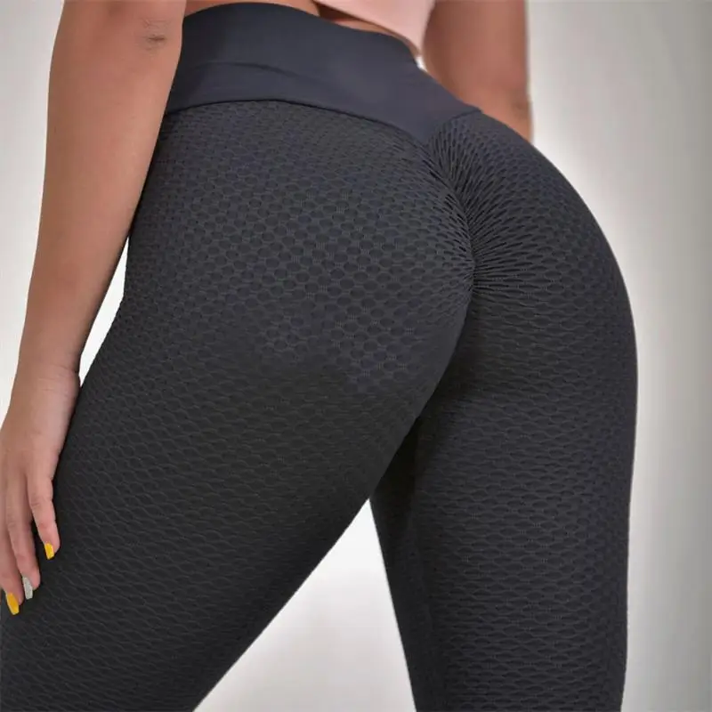 

New Seamless Knitted Fitness Gym Pants Women's High Waist Yoga Pants Hips Tight Peach Buttocks High Waist Nude Leggings
