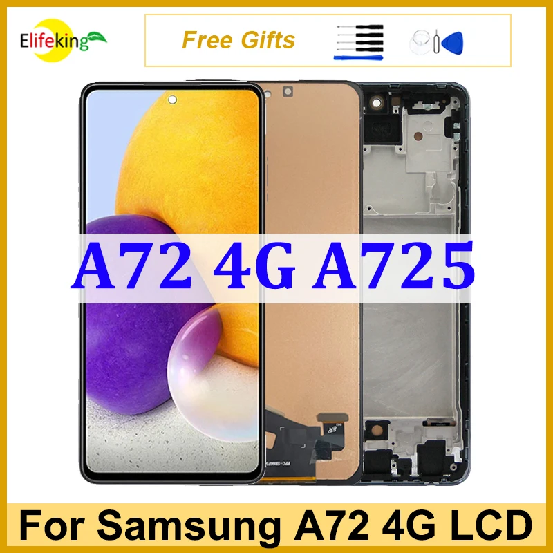 

6.7" LCD For Samsung Galaxy A72 4G A725 Display Touch Screen A725F A725F/DS A725M Digitizer Assembly Pantalla Replacement Repair