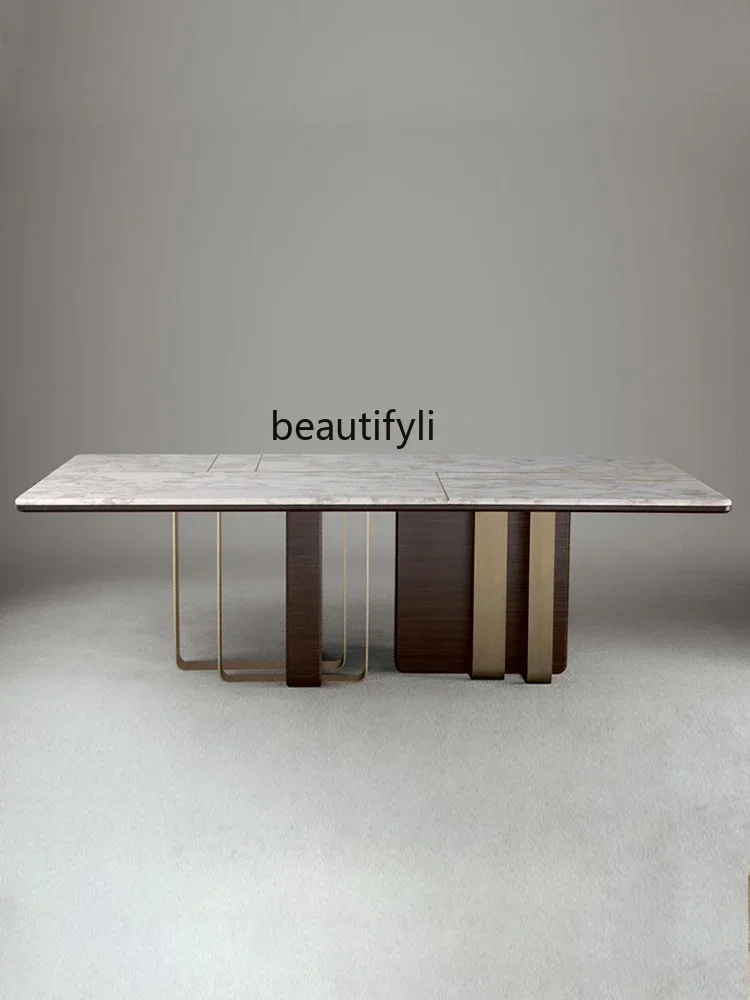 Light luxury style rectangular marble Italian restaurant dining table new Chinese style simple modern one table and four chairs
Light luxury style rectangular marble Italian restaurant dining table new Chinese style simple modern one table and four chairs