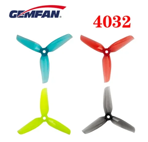 

Gemfan 4032 4 Inch Tri-blade/3 Blades Propeller CW CCW Compatible with 1406 2205 Brushless Motor for RC FPV Drone Parts