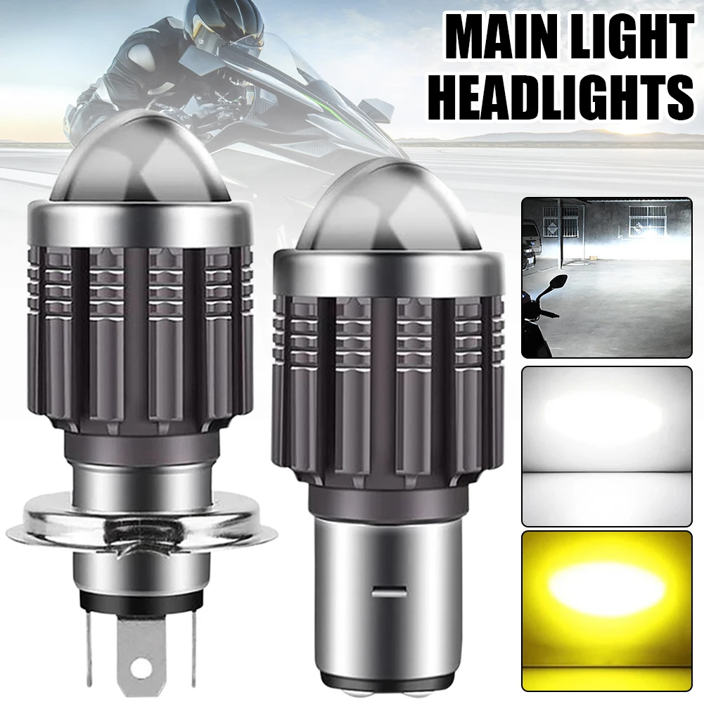 Motorcycle LED Bulb H4 BA20D Headlight Bulbs CSP White Yellow Hi Lo Beam Fog Lamp Waterproof Motorbike Scooter Lamp Equipments
Motorcycle LED Bulb H4 BA20D Headlight Bulbs CSP White Yellow Hi Lo Beam Fog Lamp Waterproof Motorbike Scooter Lamp Equipments