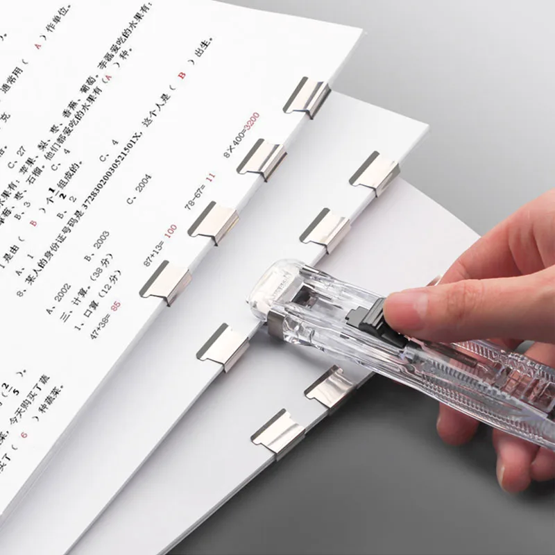 1pcs Transparent Stapler + 50pcs Push Clip School Supplies Removable Metal Clip Pusher Device Paper Clips Office Accessories
1pcs Transparent Stapler + 50pcs Push Clip School Supplies Removable Metal Clip Pusher Device Paper Clips Office Accessories