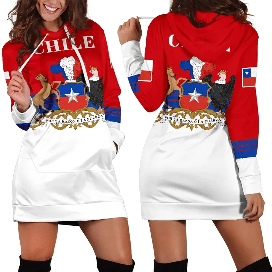 Chile Flag hoodie dress vintage Harajuku 3D printed flag jumper casual sexy female hoodie dress
Chile Flag hoodie dress vintage Harajuku 3D printed flag jumper casual sexy female hoodie dress