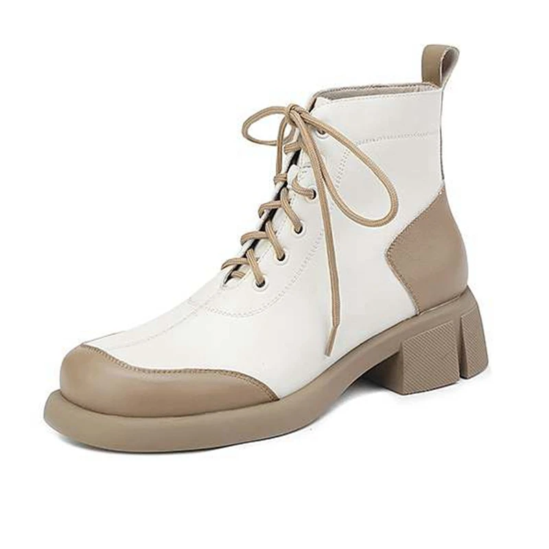 Krazing Pot Genuine Leather Round Toe Dress Modern Boots Lace Up Med Heels Warm Winter Shoes Preppy Style Elegant Ankle Boots
Krazing Pot Genuine Leather Round Toe Dress Modern Boots Lace Up Med Heels Warm Winter Shoes Preppy Style Elegant Ankle Boots