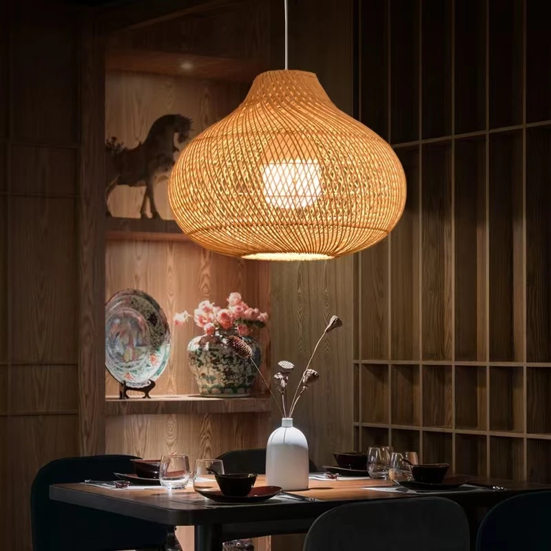 Natural Rattan Lamp Pendant light New Chinese Style Hand-woven Pendant Light for Living Room Hanging Luminaire Dining Room light
Natural Rattan Lamp Pendant light New Chinese Style Hand-woven Pendant Light for Living Room Hanging Luminaire Dining Room light