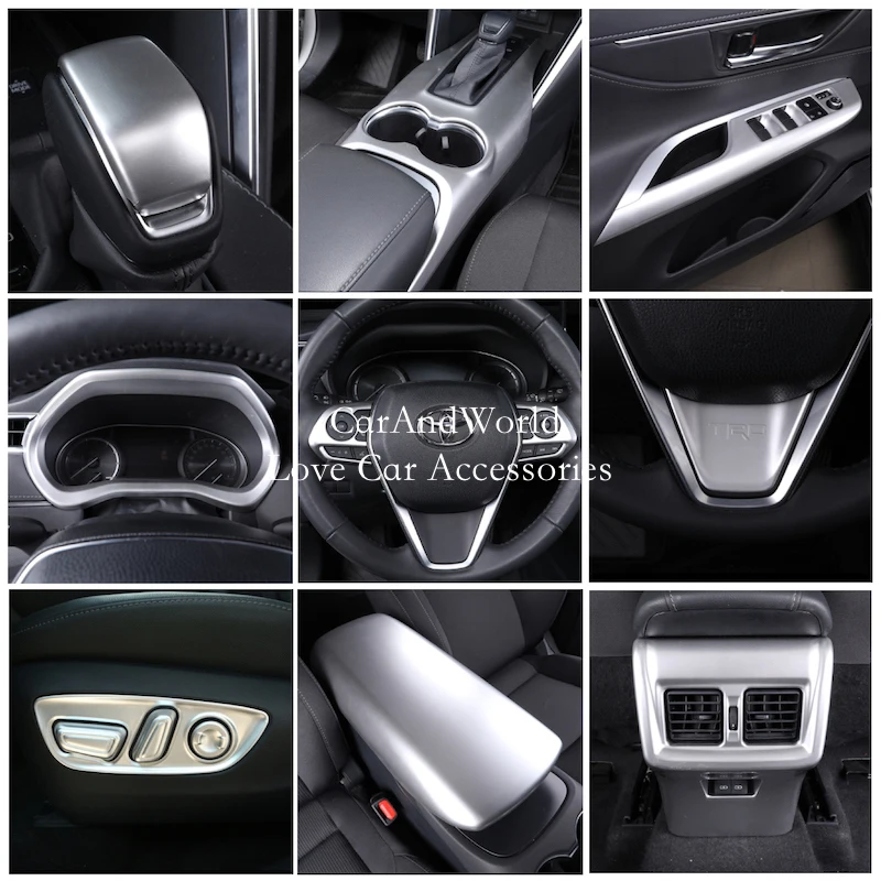 ABS Chrome Interior Gear Shift Dashboard Air Vent Seat Adjust Button Cover Trims Accessories For Toyota Harrier Venza 2021 2022
ABS Chrome Interior Gear Shift Dashboard Air Vent Seat Adjust Button Cover Trims Accessories For Toyota Harrier Venza 2021 2022
