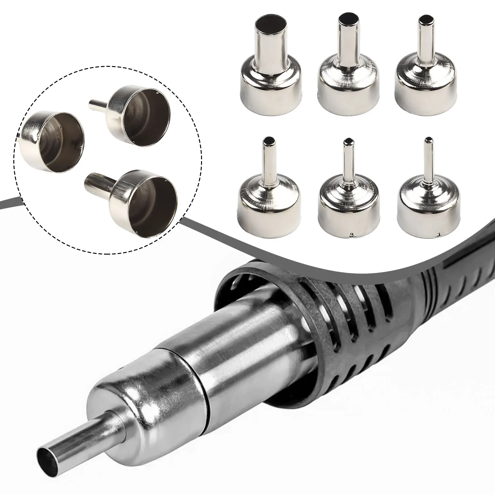 3/4/5/6/8/12MM Heat Gun Nozzles 22mm 858D Stainless Steel Desoldering Station Hot Air Welding Torch Parts Aoyue 906 968 850 6028
3/4/5/6/8/12MM Heat Gun Nozzles 22mm 858D Stainless Steel Desoldering Station Hot Air Welding Torch Parts Aoyue 906 968 850 6028
