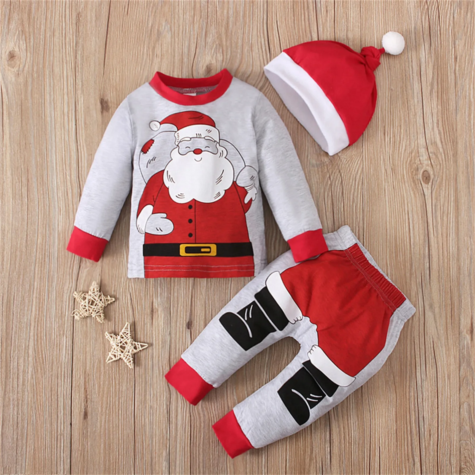 

Little Girl Outfits with Hats Infant Girls Baby Boys Clothes Set Christmas Santa Clause 2 Month Old Hair Mom Baby Elephant