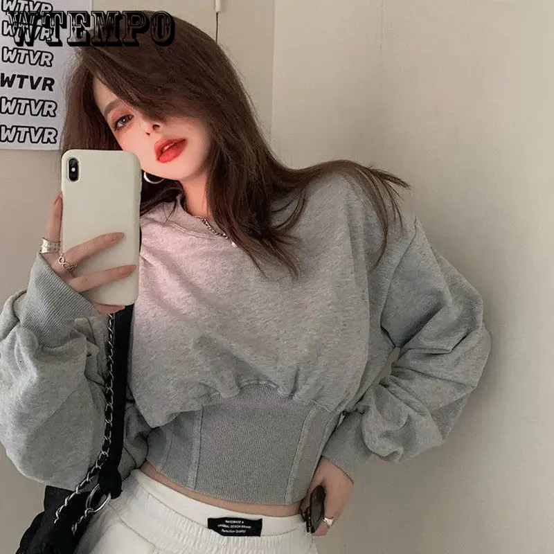 Women's Hoodie Sweatshirt Casual Cropped Top Long Sleeve Oversized Loose Pullover Hoodie Waist Design Pullover Top Autumn
Women's Hoodie Sweatshirt Casual Cropped Top Long Sleeve Oversized Loose Pullover Hoodie Waist Design Pullover Top Autumn