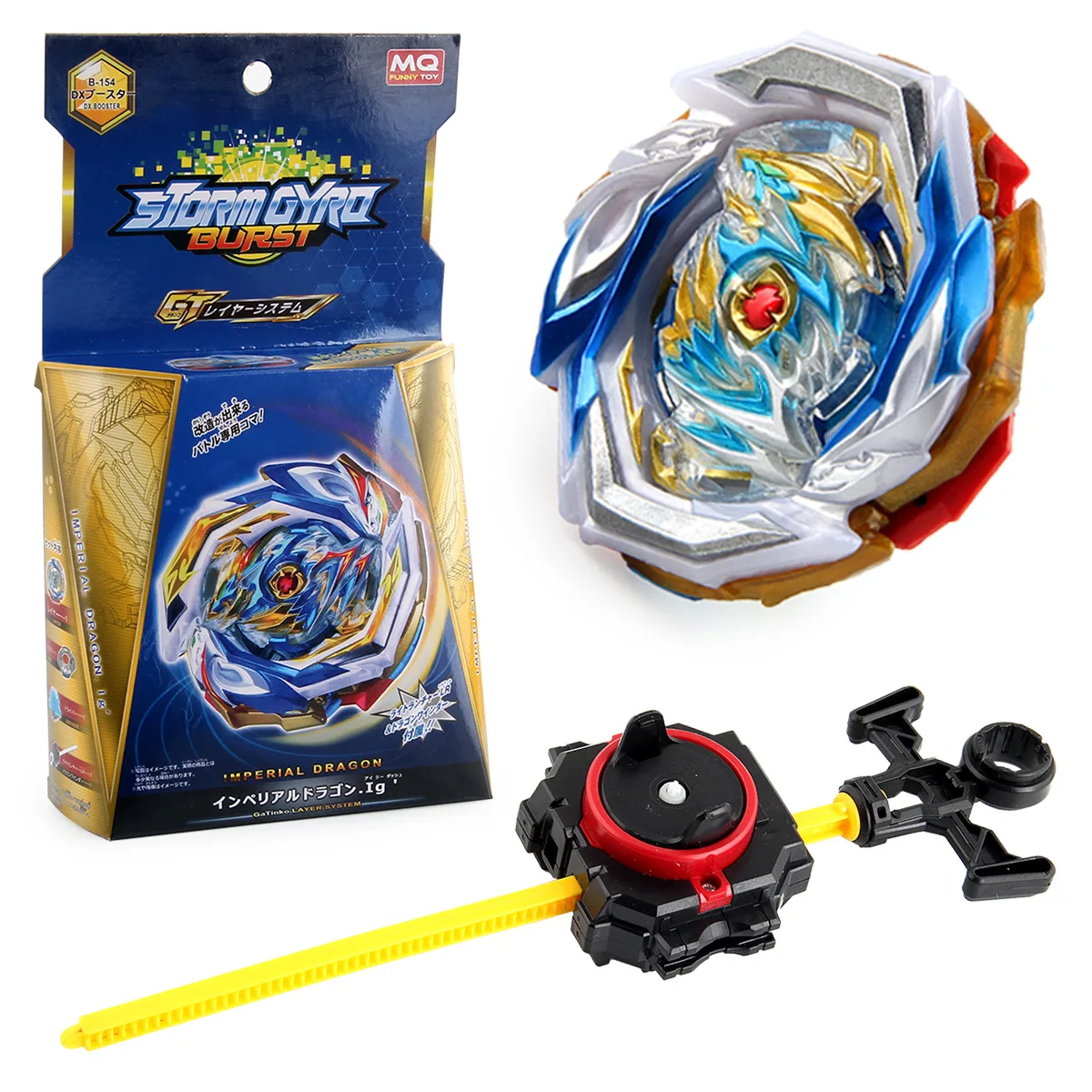 

New Bulk Gyro Burst GT B-154 Imperial Dragon God Hegemony B154 Spinning Gyro Toy Metal Toy For Children