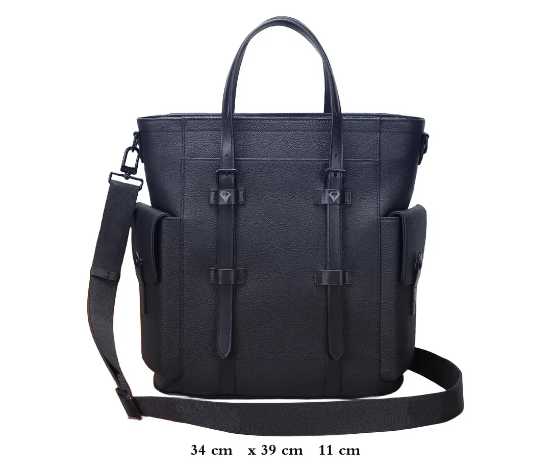 

Fashion Men Briefcase Backpack Casual 15 Inch Laptop For Work Short Trip Diverse Uses Crossbody Shoulder Bag