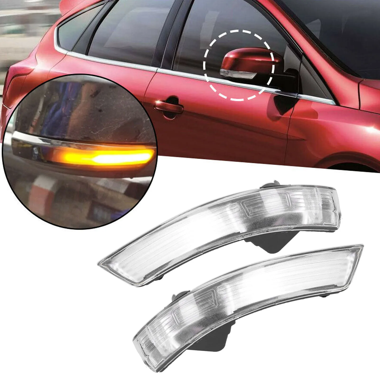 Pair of Rearview Wing Mirror Indicator Lens Turn Signal Light Cover 1538488 Fit for Ford Focus 2008-2018
Pair of Rearview Wing Mirror Indicator Lens Turn Signal Light Cover 1538488 Fit for Ford Focus 2008-2018