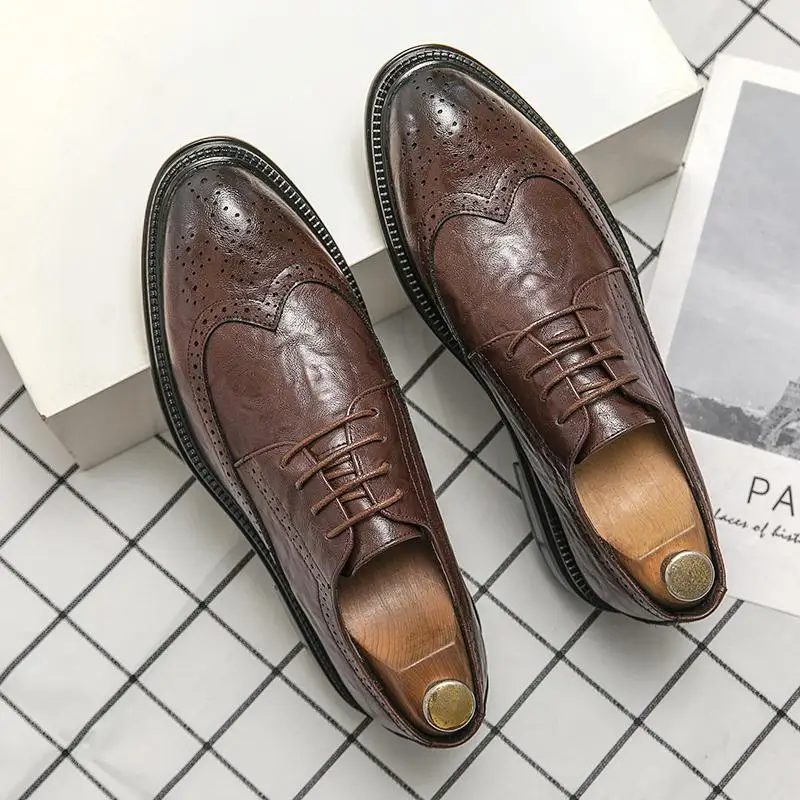 Men's Shoes Spring British Wild Black Work Height Increasing Bridegroom Men's Business Formal Casual Leather Shoes for Young Men
Men's Shoes Spring British Wild Black Work Height Increasing Bridegroom Men's Business Formal Casual Leather Shoes for Young Men