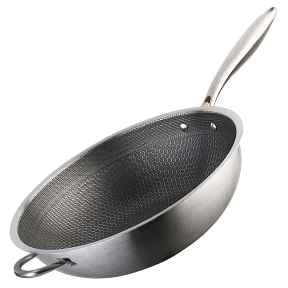 Stainless Steel Wok Honeycomb Structure Frying Pan Double Handles Chinese Wok Lightweight Wok Stir Fry Pan Kitchenware Pan
Stainless Steel Wok Honeycomb Structure Frying Pan Double Handles Chinese Wok Lightweight Wok Stir Fry Pan Kitchenware Pan
