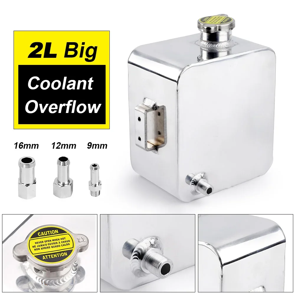 2L Litre Coolant Overflow Tank Reservoir Kit Polished Alloy Header Expansion Water Tank & Cap WATER HEADER TANK
2L Litre Coolant Overflow Tank Reservoir Kit Polished Alloy Header Expansion Water Tank & Cap WATER HEADER TANK