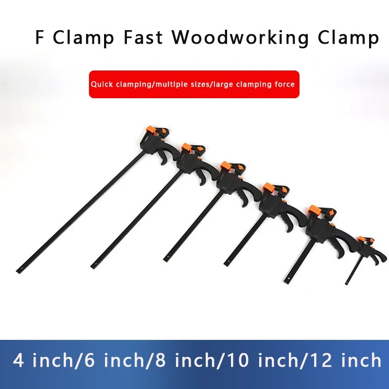 F Clamp Wood Working Bar Quick Ratchet Release Speed Squeeze F-type Clip Manual Spreader Gadget Adjustable Hand Tool
F Clamp Wood Working Bar Quick Ratchet Release Speed Squeeze F-type Clip Manual Spreader Gadget Adjustable Hand Tool
