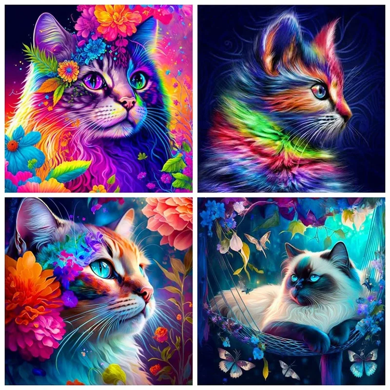 Diy Diamond Painted Colorful Cat 5D Artificial Diamond Mosaic Embroidery Animal Inlay Water Diamond Home Decoration
Diy Diamond Painted Colorful Cat 5D Artificial Diamond Mosaic Embroidery Animal Inlay Water Diamond Home Decoration