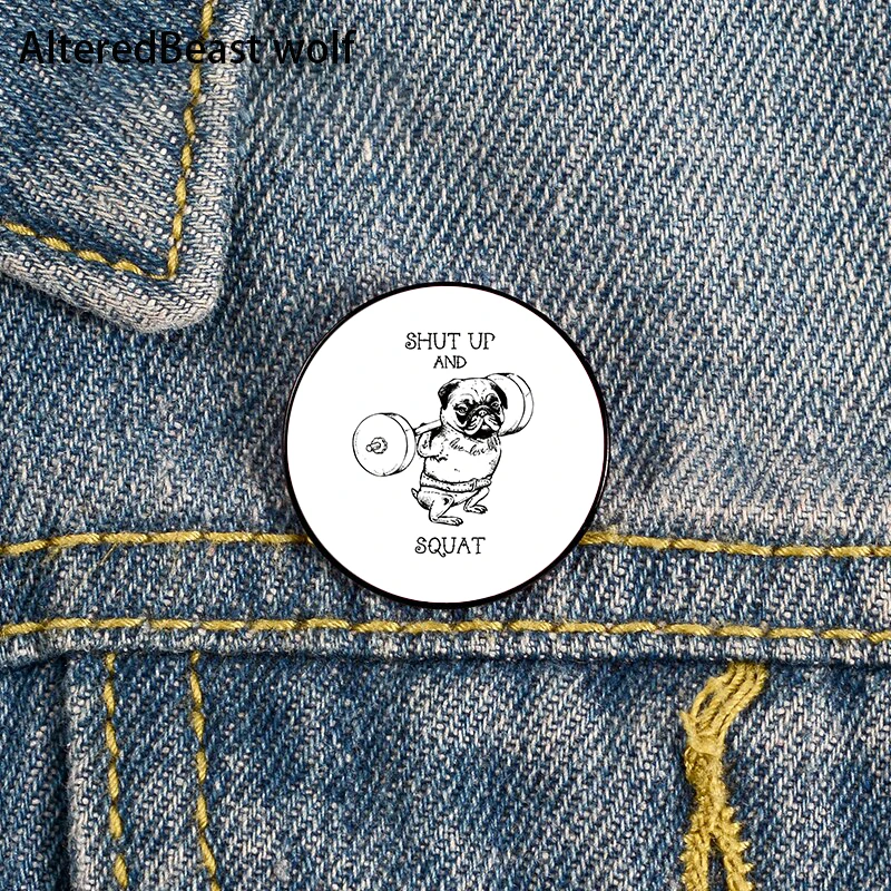 Pug Squat Printed Pin Custom Funny Brooches Shirt Lapel Bag Cute Badge Cartoon Cute Jewelry Gift for Lover Girl Friends
Pug Squat Printed Pin Custom Funny Brooches Shirt Lapel Bag Cute Badge Cartoon Cute Jewelry Gift for Lover Girl Friends