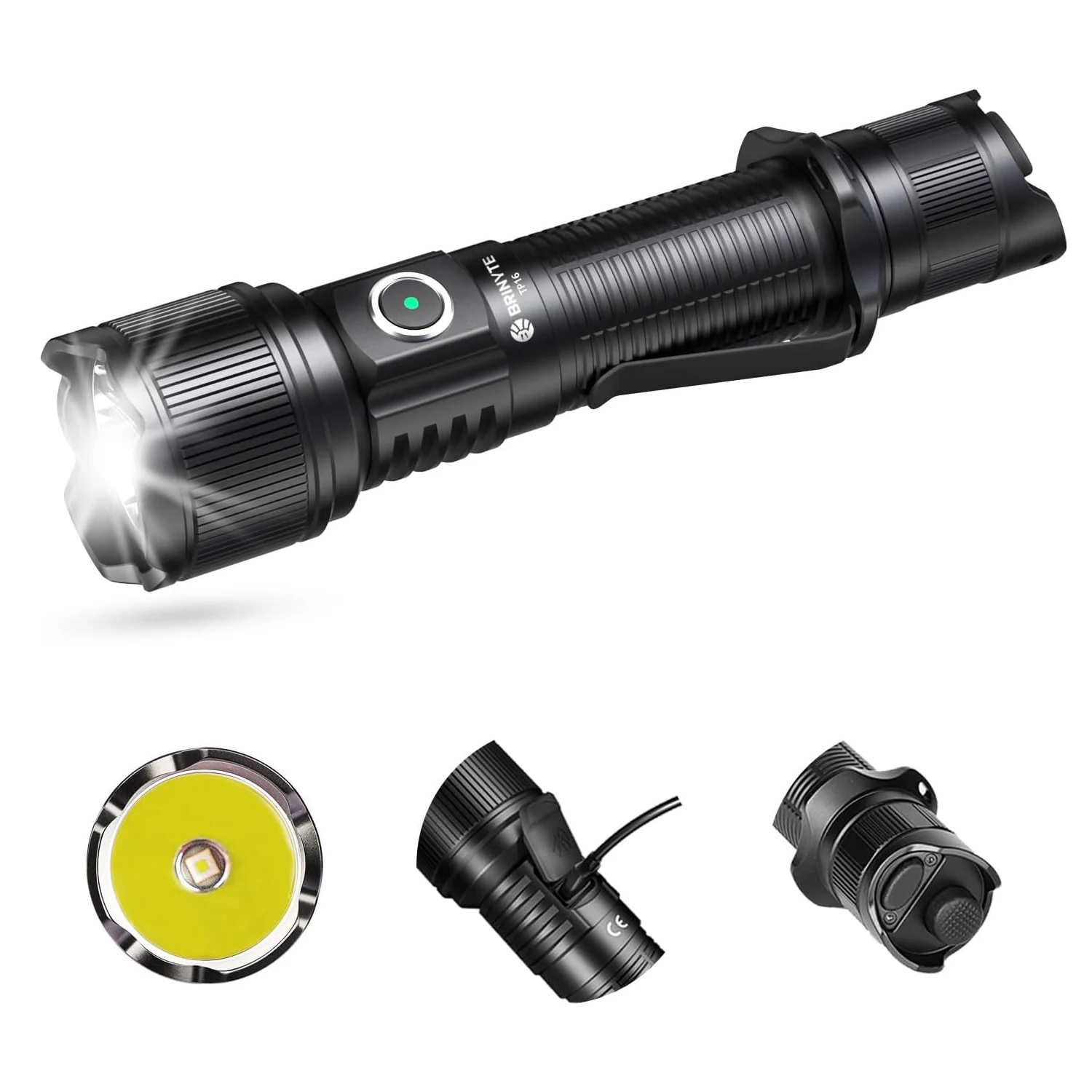 

Brinyte PT16 Powerful Military Tactical Flashlight Rechargeable Lantern High Power Led Flashlights Outdoor Camping Torch Light