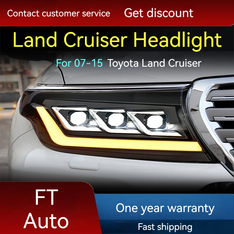 Car lights For 07-15 Land Cruiser headlight assembly, land patrol modification, LED lens daytime running lights, water steering
Car lights For 07-15 Land Cruiser headlight assembly, land patrol modification, LED lens daytime running lights, water steering