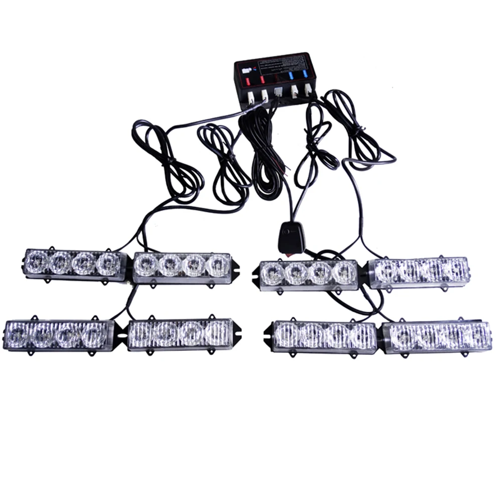 

32 LED Surface Mount Grill Lights 4x4 Truck SUV Emergency Flashing Beacon Lamp External Police Warning Light Strobe 12V