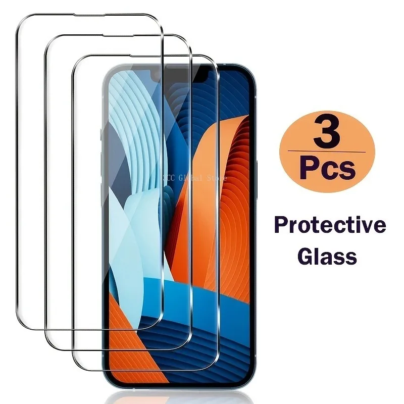 3Pcs Protective Tempered Glass For Iphone 14 Pro Max 13 12 Mini 11 Pro 14 Plus Screen Protector Film For X XR XS Max 7 8Plus
3Pcs Protective Tempered Glass For Iphone 14 Pro Max 13 12 Mini 11 Pro 14 Plus Screen Protector Film For X XR XS Max 7 8Plus