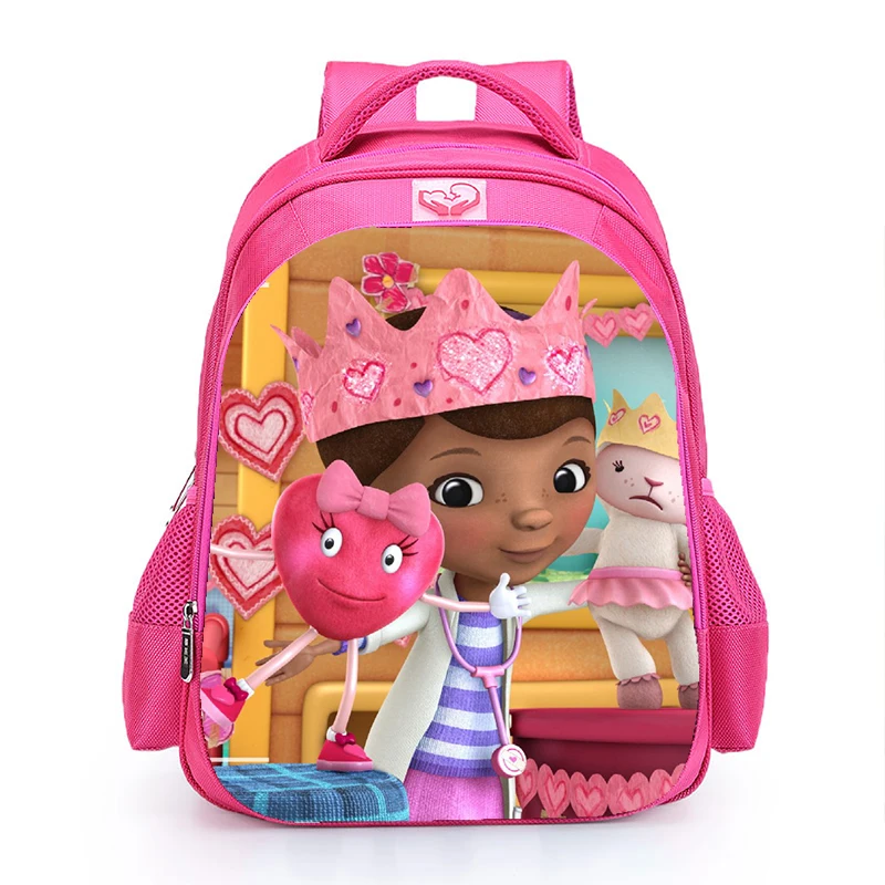 

16 Inch Doc McStuffins Children School Bags Orthopedic Backpack Kids School Girls Mochila Infantil Catoon Bags