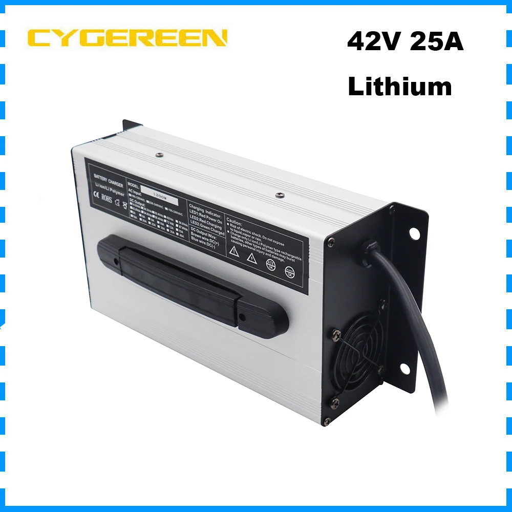 36V 25A 10S Li ion E-Bike Fast Charger 42V 36 Volt 100AH 200AH 300AH Lithium Forklift RV Solar Tricycle Battery Charger
36V 25A 10S Li ion E-Bike Fast Charger 42V 36 Volt 100AH 200AH 300AH Lithium Forklift RV Solar Tricycle Battery Charger