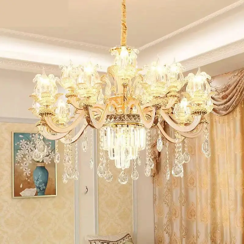 European top grade K9 crystal chandelier luxury atmosphere modern villa luxury chandelier living room lamp bedroom lamp
European top grade K9 crystal chandelier luxury atmosphere modern villa luxury chandelier living room lamp bedroom lamp