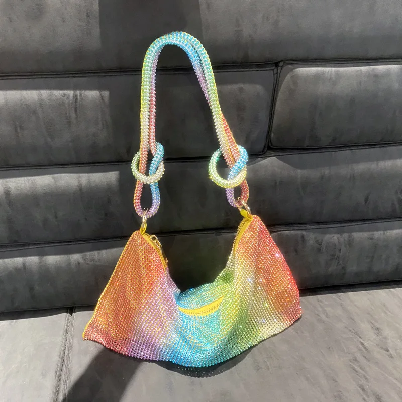 Shining Rhinestones Evening Clutch Bag Luxury Designer Gradient Shoulder Bag Handle Purse Crystal Purses and Handbag Hobo Bags
Shining Rhinestones Evening Clutch Bag Luxury Designer Gradient Shoulder Bag Handle Purse Crystal Purses and Handbag Hobo Bags