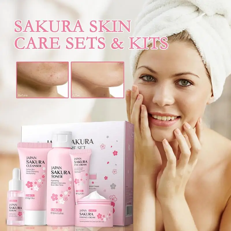 5Pcs Sakura Skin Care Kit Skincare Set Cherry Blossom Extract Face Care Tool Gifts for Christmas Valentine's Day and Birthdays
5Pcs Sakura Skin Care Kit Skincare Set Cherry Blossom Extract Face Care Tool Gifts for Christmas Valentine's Day and Birthdays