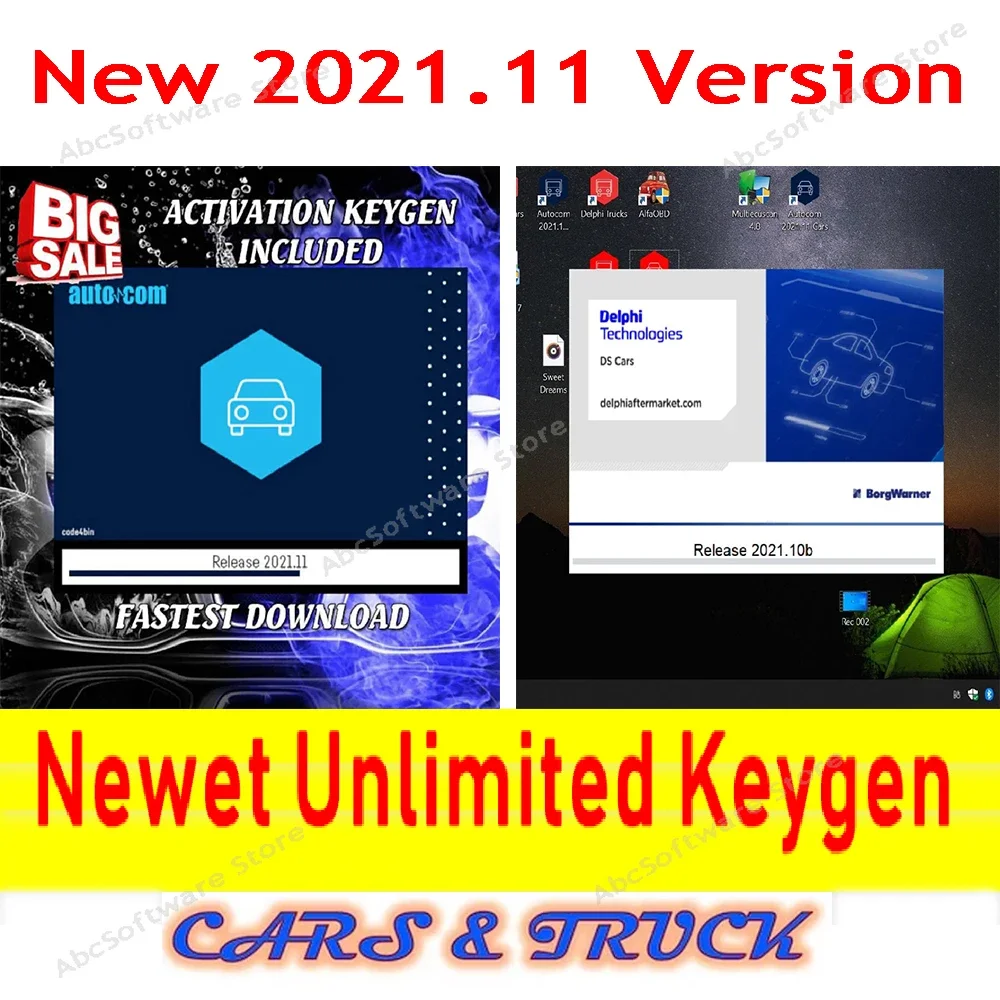 

Newest Update Autocoms 2021.11 + Delphis 2021.10b with Keygen Delphis VD Ds Tcs 150 Car Diagnostic Tools Car Truck Activator