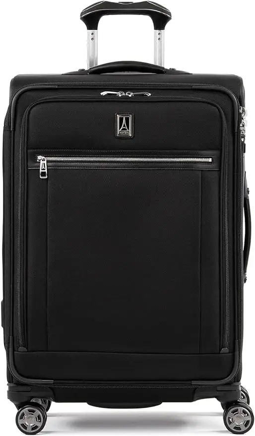 

Travelpro Platinum Elite Softside Expandable Checked Luggage, 8 Wheel Spinner Suitcase, TSA Lock