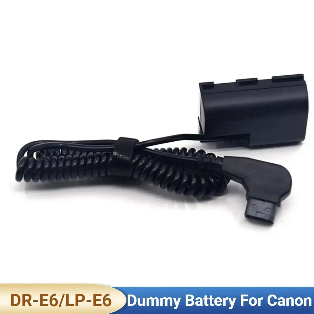 

D-TAP To DC Coupler Full Decoded Spring DR-E6 LP-E6 Dummy Battery for Canon EOS 5D4 5D3 5D2 60D 7D 6D 60Da 70D 80D 5DS 5DSR