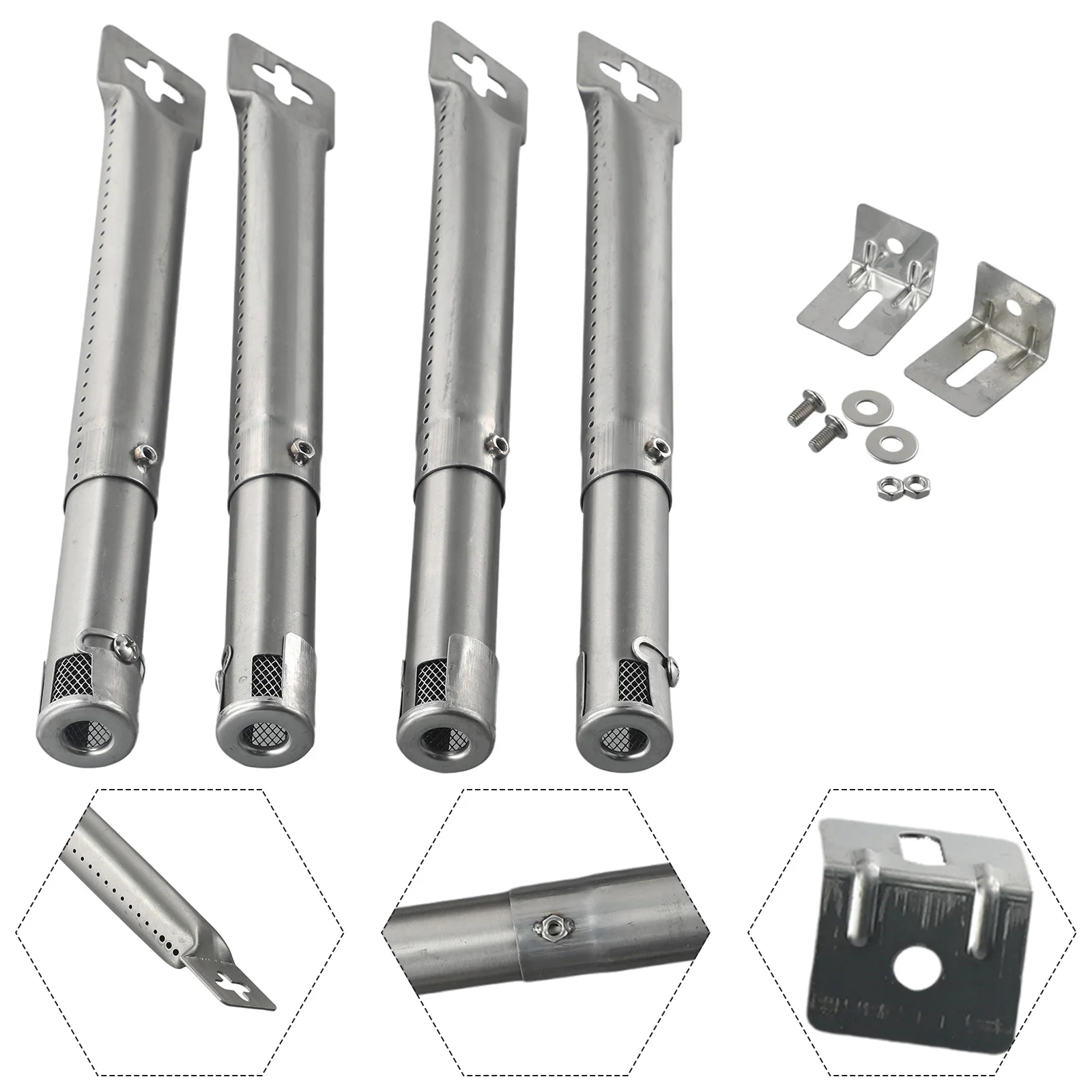 Accessory Tube Burners 25.4mm Stainless Steel Adjustable Yard Practical Replacement Scalable 4Pcs Stainless steel
Accessory Tube Burners 25.4mm Stainless Steel Adjustable Yard Practical Replacement Scalable 4Pcs Stainless steel
