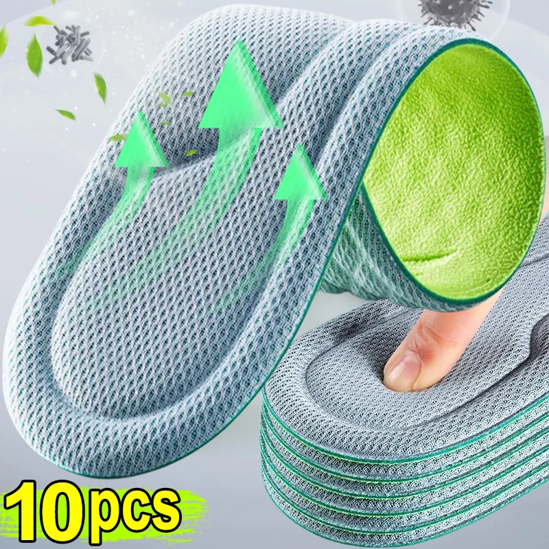 

2/10pcs Memory Foam Soft Insoles Shoe Pads Men Women Nano Antibacterial Deodorant sport Insole Sweat Absorption Running Cushion