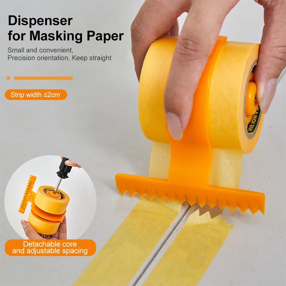 Adhesive Painter Masking Tape Applicator Masking Paper Dispenser for 2cm Wide Tape Floor Caulking Gap Sealing Construction Tool
Adhesive Painter Masking Tape Applicator Masking Paper Dispenser for 2cm Wide Tape Floor Caulking Gap Sealing Construction Tool