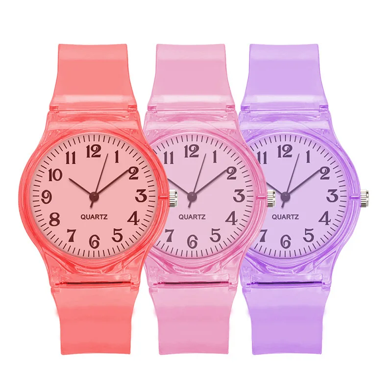 

Transparent Watches for Women Casual Round Digital Sport Watch Clock Luminous Wristwatch Fashion Jelly watch Relogio Feminino