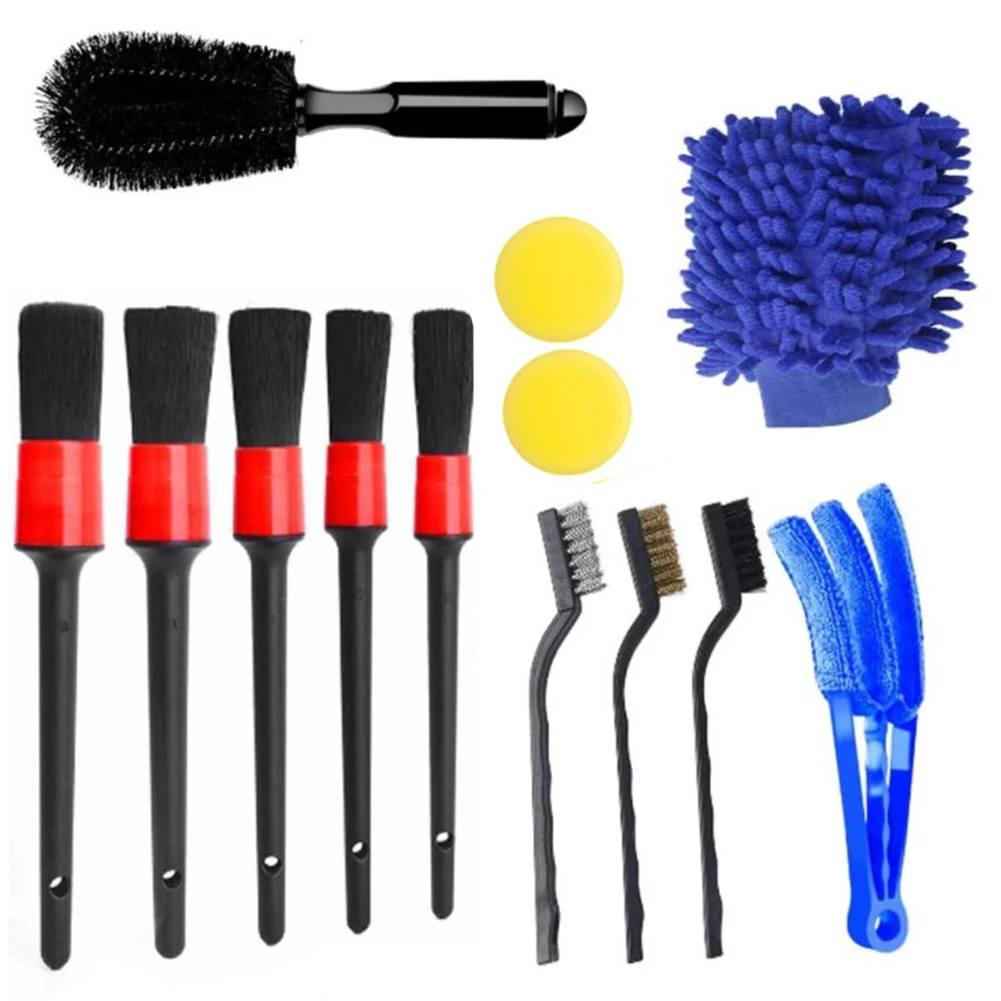 

Car Cleaning Kit 13 Piece Detail Brush Set No Harm and Scratch Wet and Dry Use Suitable for Cleaning Dust and Dirt