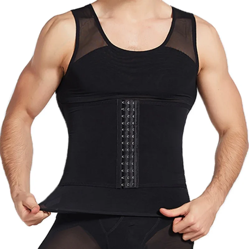 

Mens Body Shaper Compression Vest Abdomen Shapewear Tummy Slimming Sheath Gynecomastia Shapers Corset Waist Trainer Fajas Tops